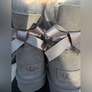 UGG Charcoal Fuzzy Boots